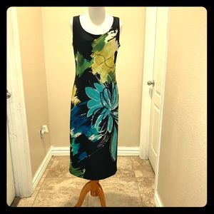Black Floral Tank Dress